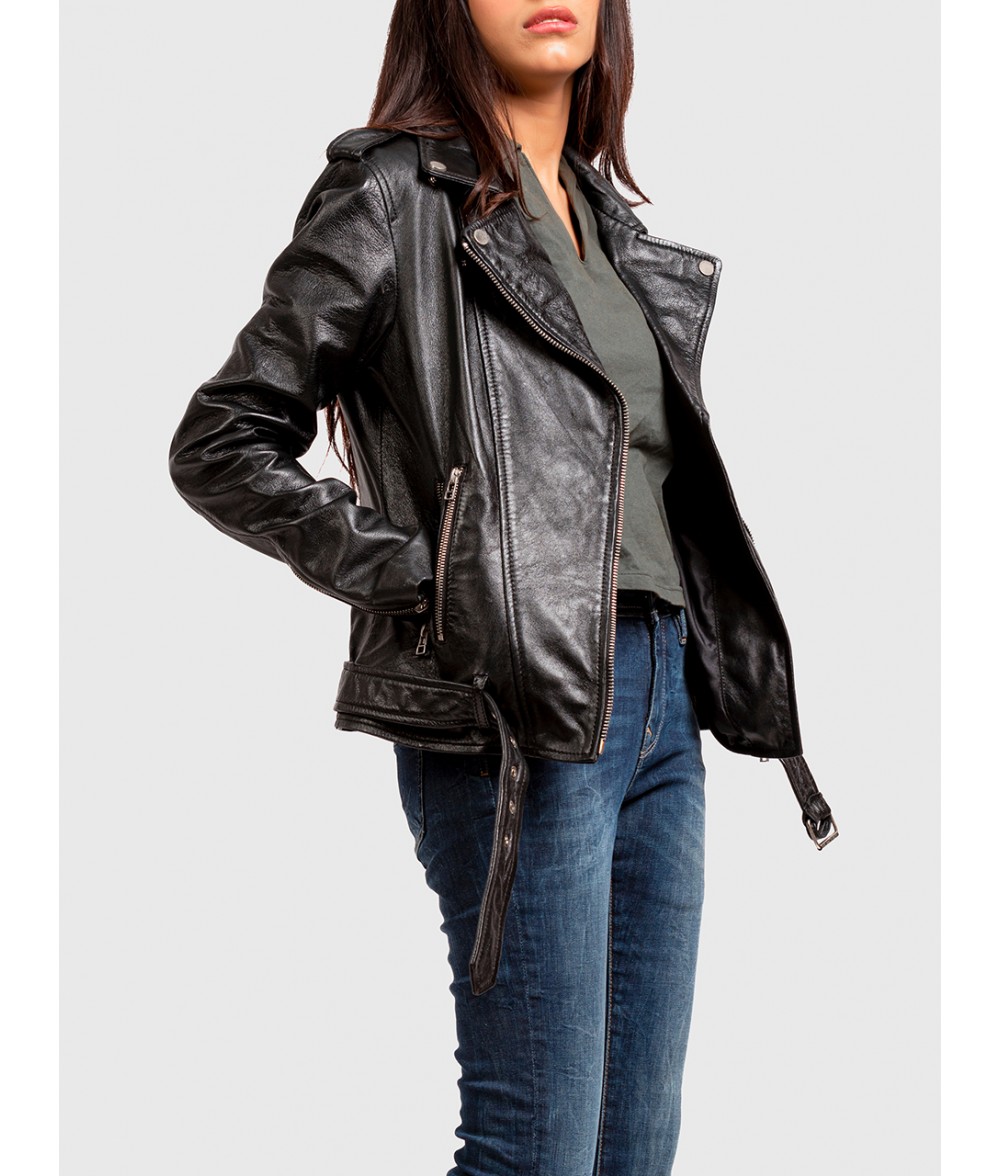 Women Leather Biker Jacket | Alaskan Leather Company